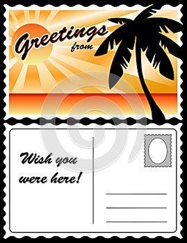 Postcard, Tropical Landscape