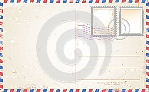 Postcard vector in air mail style