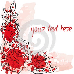 Postcart with rose 2