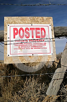 Posted Private Property Sign