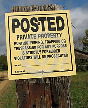 Posted Sign photo