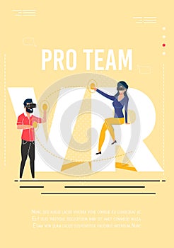 Poster Advertising Join to Pro Team VR Gamers