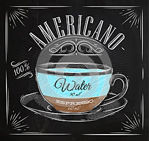 Poster americano chalk photo