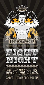 poster announcement boxing championship