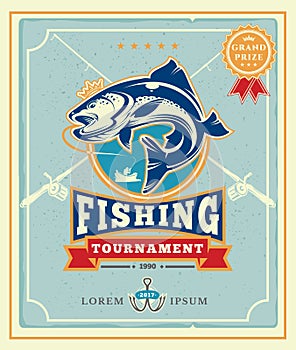 Poster with the announcement of the fishing tournamen