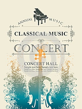 Poster for the annual concert of classical music photo