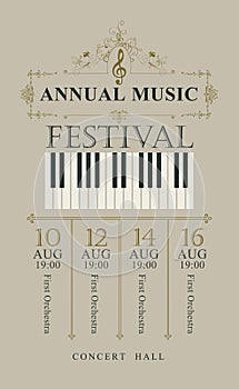 Poster for the annual festival of classical music