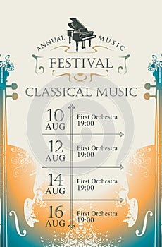 Poster for the annual festival of classical music