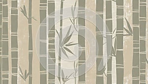 Poster background with bamboo plants