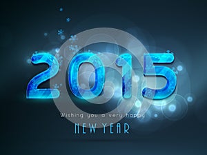 Poster, banner or card for Happy New Year 2015 celebrations.