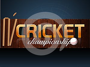 Poster or banner design for Cricket Championship.