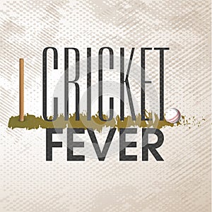 Poster or banner design for Cricket Fever.