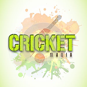 Poster or banner design for Cricket Mania.