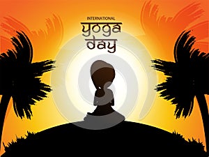 Poster or banner design for International Yoga Day.