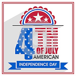 Poster, banner or flyer for American Independence Day.