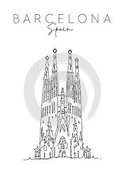 Poster Barcelona Sagrada Familia