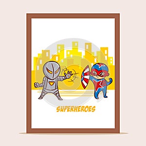 Poster Battle of Superheroes