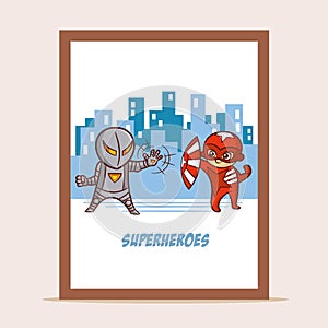 Poster Battle of Superheroes