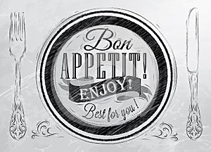 Poster Bon appetit. Coal. photo