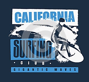 poster for a Californian surf club