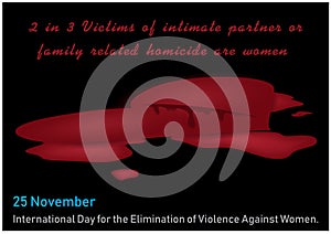 Poster campaign of international day for the elimination of violence Against Women in vector design