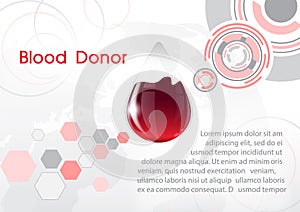 Poster campaign of World Blood Donor Day in vector design