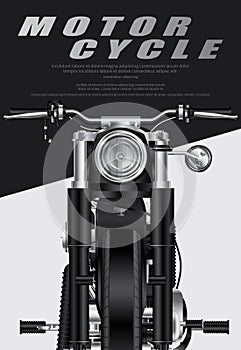 Poster Chopper Motorcycle isolated