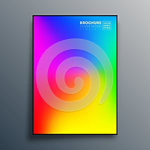 Poster with colorful gradient texture design for wallpaper, flyer, brochure cover, typography or other printing products