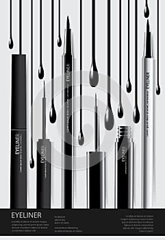 Poster Cosmetic Eyeliner with Packaging