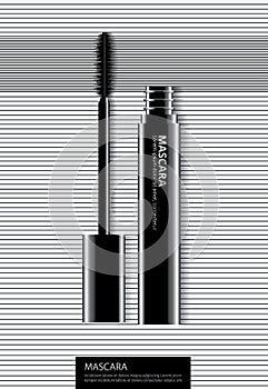 Poster Cosmetic Mascara with Packaging