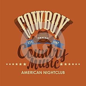 Poster for a country music festival with a cowboy hat
