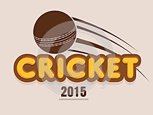 Poster design with ball for cricket sports.
