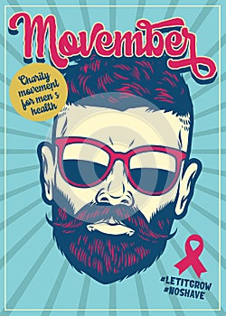 Poster design of movember photo