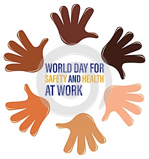 Poster design for world day for safety & health at work