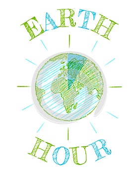 Poster for a Earth hour