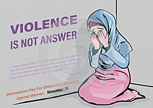 Poster of elimination of Violence Against Women\'s campaign