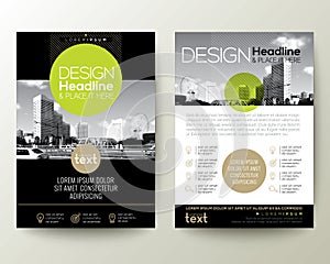 Poster flyer pamphlet brochure cover design layout with circle shape graphic