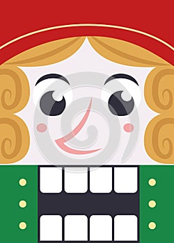 Poster in form of nutcracker face.