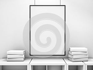 Poster frame mock up template. 3D