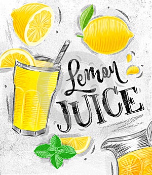 Poster fresh lemon juice