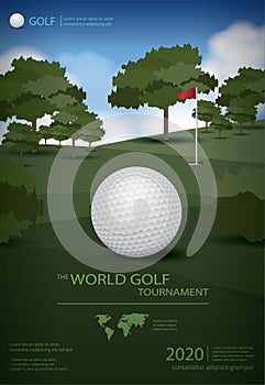 Poster Golf Champion Template Design