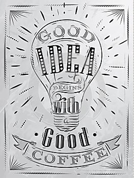 Poster good idea coffee coal