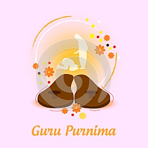 Poster of Guru Purnima with paduka.