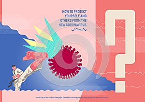 Poster on how to protect from the new coronavirus