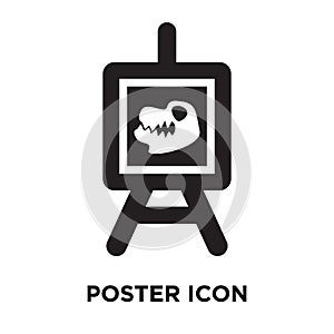 Poster icon vector isolated on white background, logo concept of