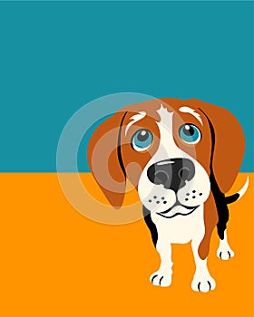 Poster layout with Beagle Dog