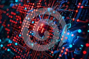 Poster layout with a focus on cyber security.