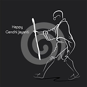 Poster of Mahatma Gandhi for Gandhi Jayanti