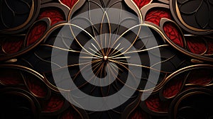 poster maroon and black background