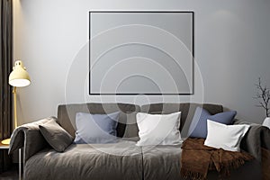 Poster Mockup with Interior Decorations